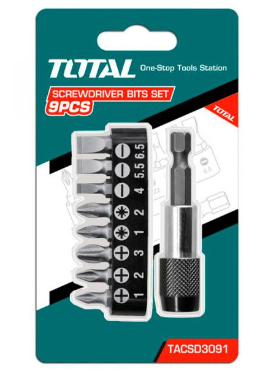 Set Punta Destornillador Adaptador Total 10 Piezas