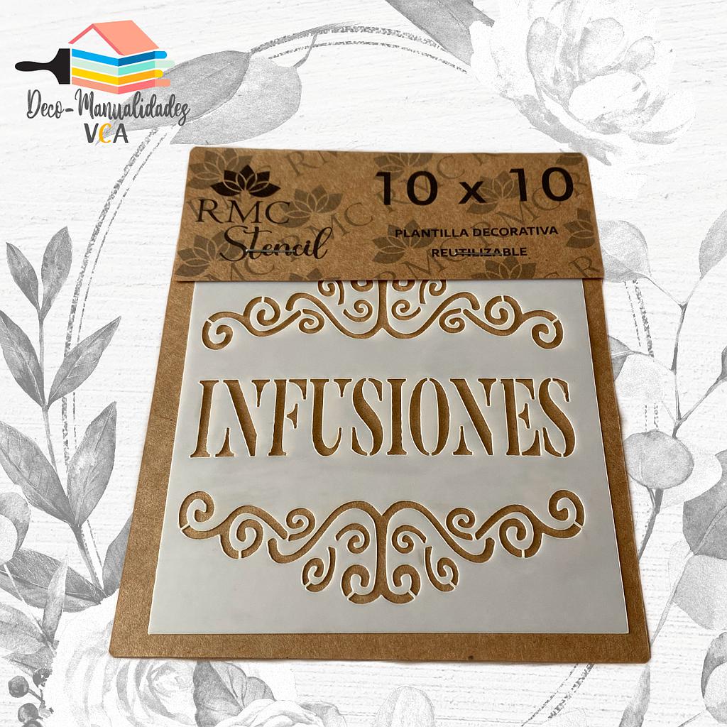 Stencil Infusiones (10x10 Cm) - Rmc