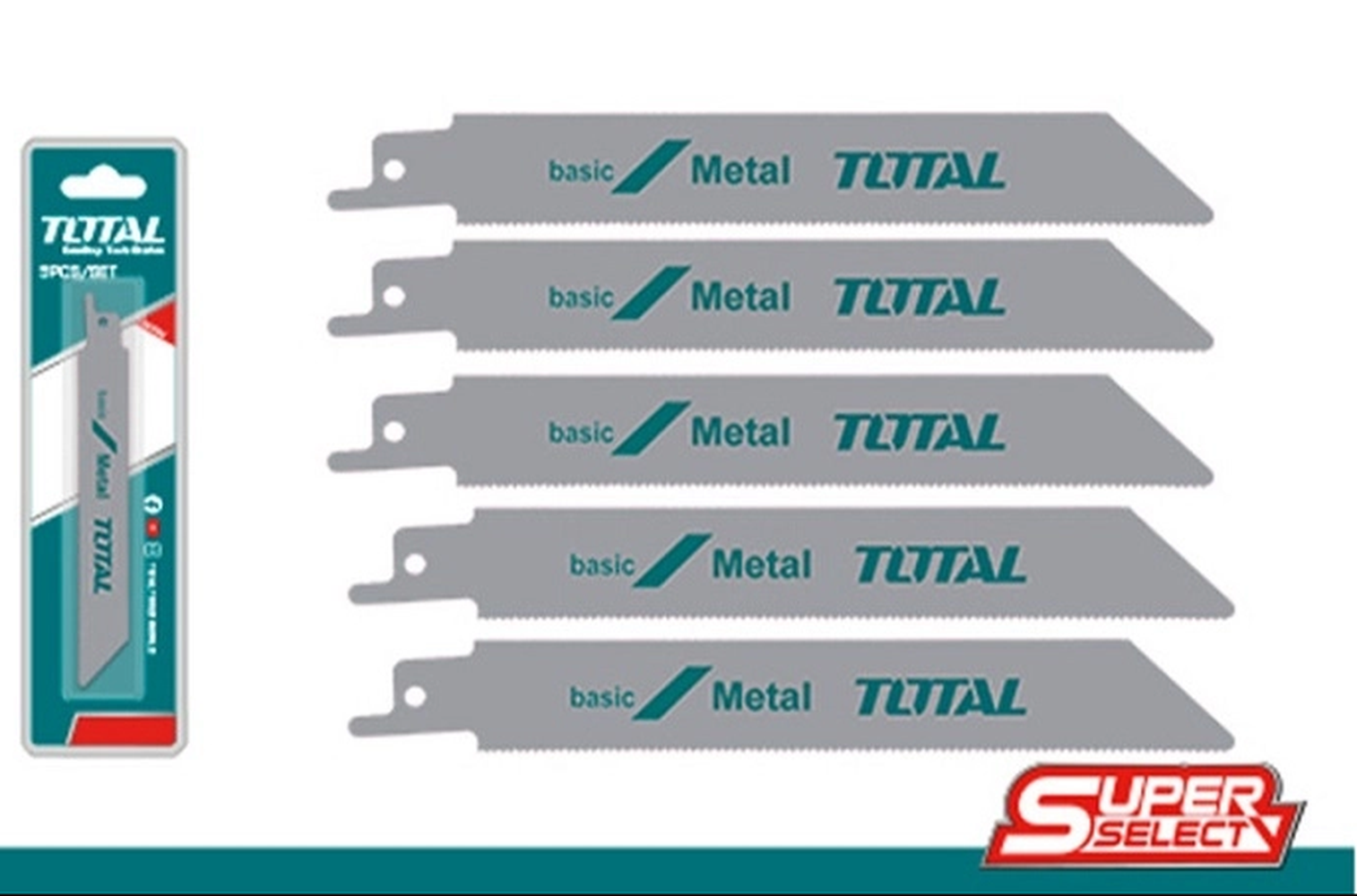 Set de 5 Hojas de sierra sable para metal