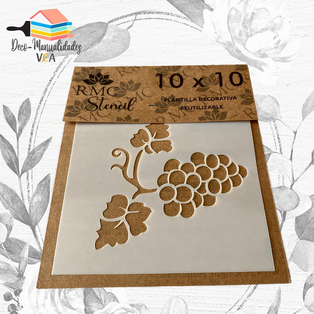 Stencil Racimo Uvas (10x10 Cm) - Rmc