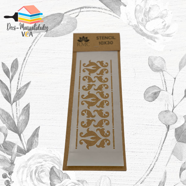 Stencil Guirnalda Arabesca 5 (10x30 Cm) - Rmc