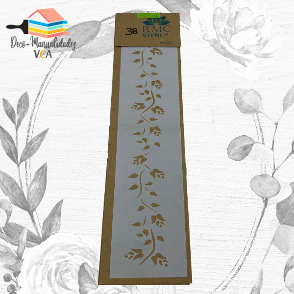 Stencil Flores Borde 10 (6x30 Cm)