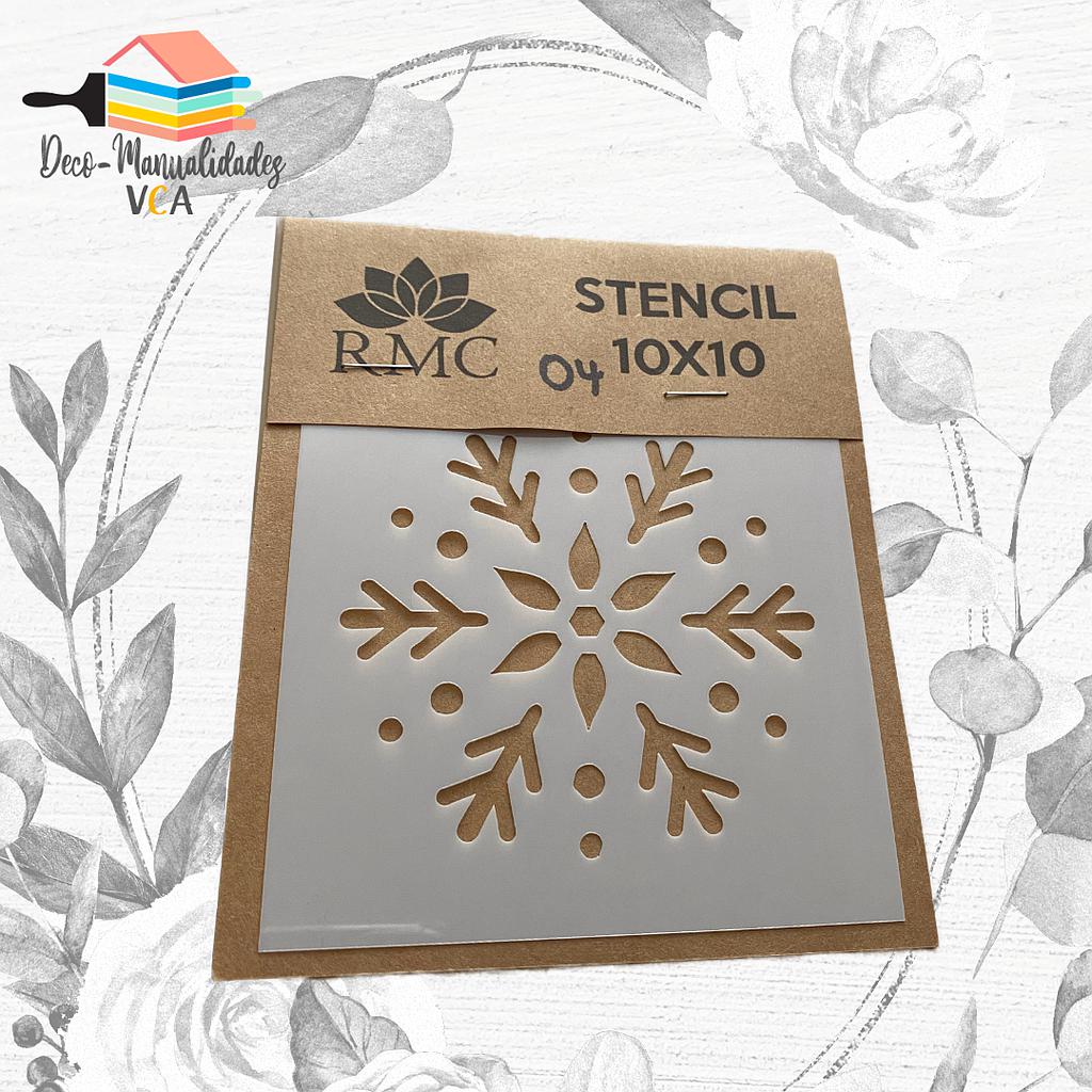 Stencil Navidad: Copo Nieve 2 (10x10 Cm) - Rmc