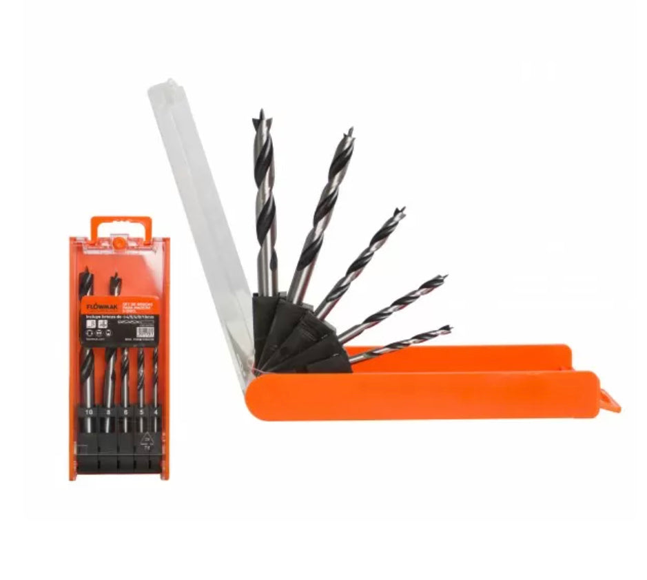 Set Broca P/Madera 5 Pzas Flowmak