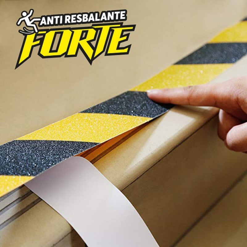 Cinta Antideslizante 5 Cm X 5m Amarillo-Negro Forte