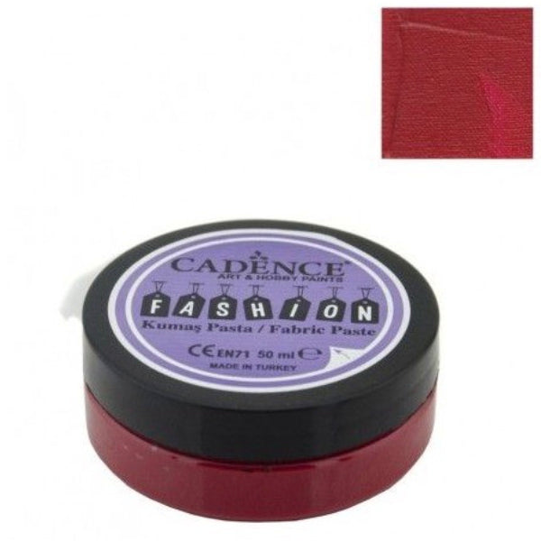 Pasta Textil Metalizada Rojo Carmesi - Cadence (50ml)