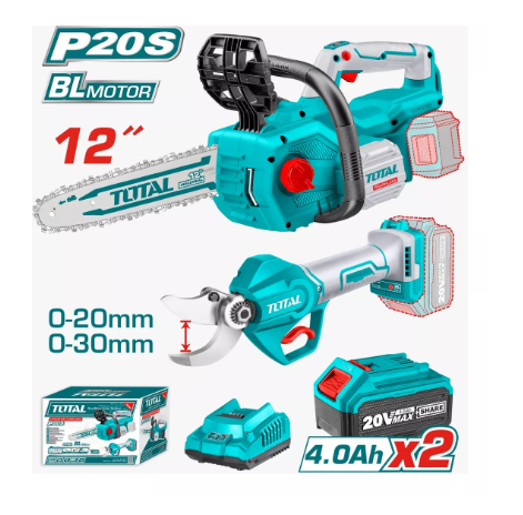 Combo Motosierra 12" Podador Inalambrico 20V 2B 4AH 1C